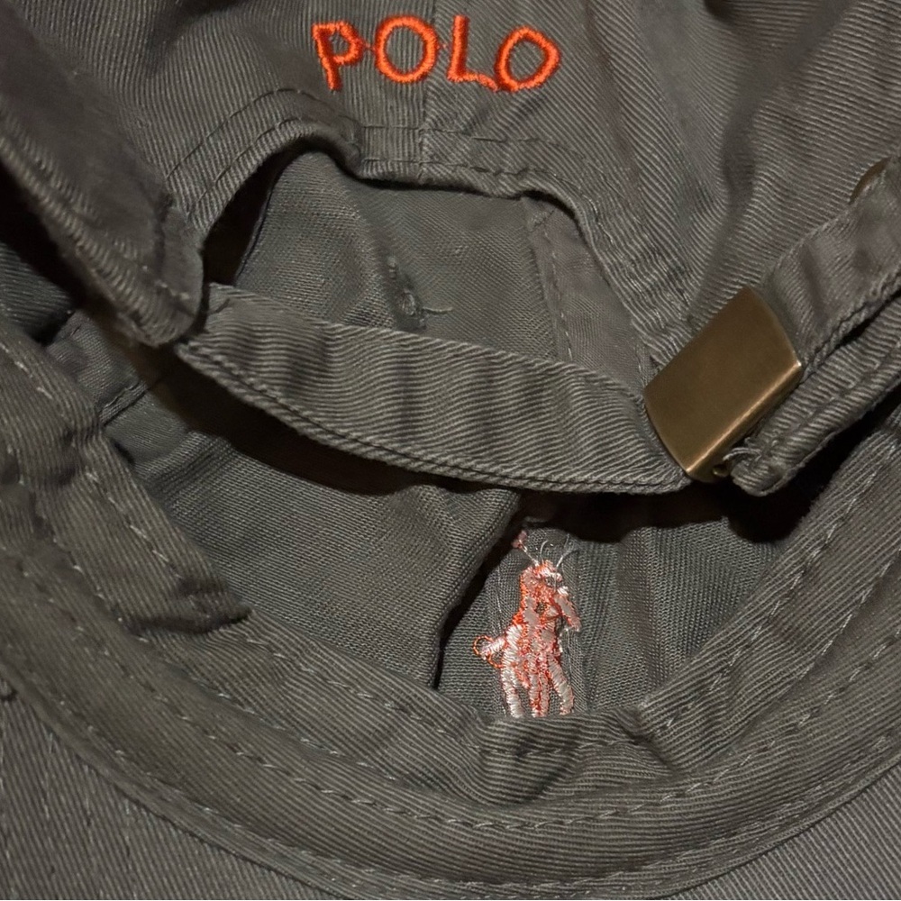 Ralph Lauren Polo Baseball Cap with Orange Logo Unisex Size 8-20 - Picture 5 of 5